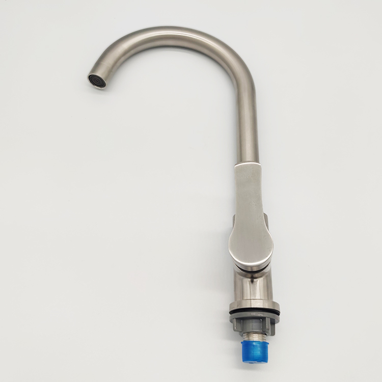 304 Stainless Steel Contemporary Style Single Cold Water Tap Kitchen Sink Faucet