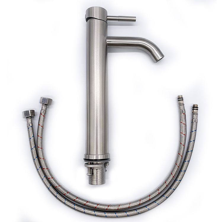 Brushed Basin Faucet Single Hole Hot Cold Water Bathroom Faucet Basin Mixer Taps Sink Bathroom Tap