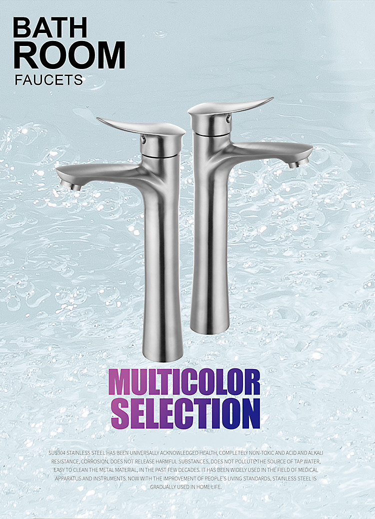 Hot Selling Products 304 Basin Faucet Hot And Cold Water Wash Tall Faucet for Basin Sink