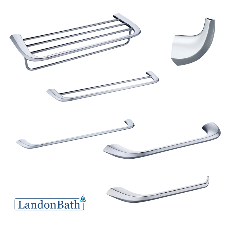 Bathroom Accessories Set Matt Black Stainless Steel Bath Towel Bar Towel Rack 24Series