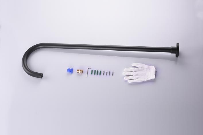 Matte Black Single Hole Brass Chrome Freestanding Faucet