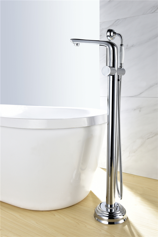 Simple Design Zinc Alloy Bathroom Faucet Classical White and Matt Black Bathtub Tap