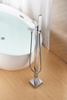 Brass Chrome Thermostatic Bathtub Mixer Factorys Price Floor-Mount Tap