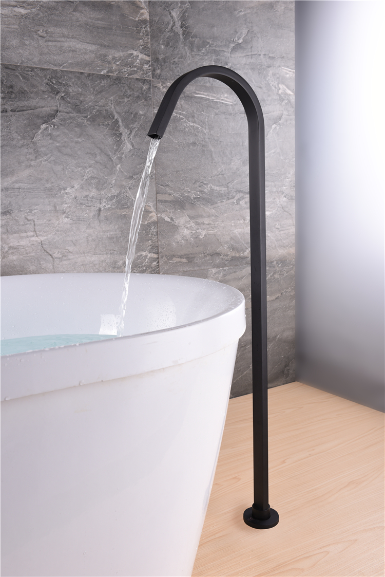 Matte Black Simple Design Thermostatic Faucet