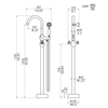 Vintage Dual Handle Freestanding Bathtub Filler Faucet DF-02029