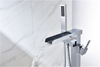 Waterfall Matt Black Floor Mounted Bathtub Faucet DF-02041