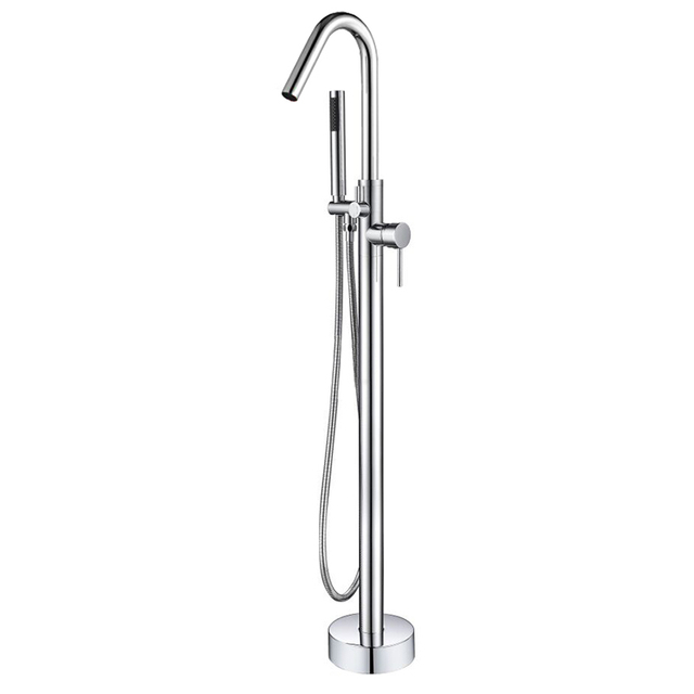 Brass Modern Floorstanding Bathtub Faucet Bath Tub Filler DF-02017-2V