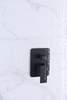 Black Shower Tub Faucet Combo Ceiling Rainfall Traditional Matt Showers Complete Large Rain Head Watermark Mixer Rail Set