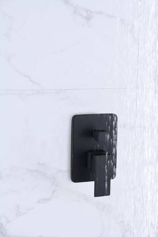 Black Shower Tub Faucet Combo Ceiling Rainfall Traditional Matt Showers Complete Large Rain Head Watermark Mixer Rail Set