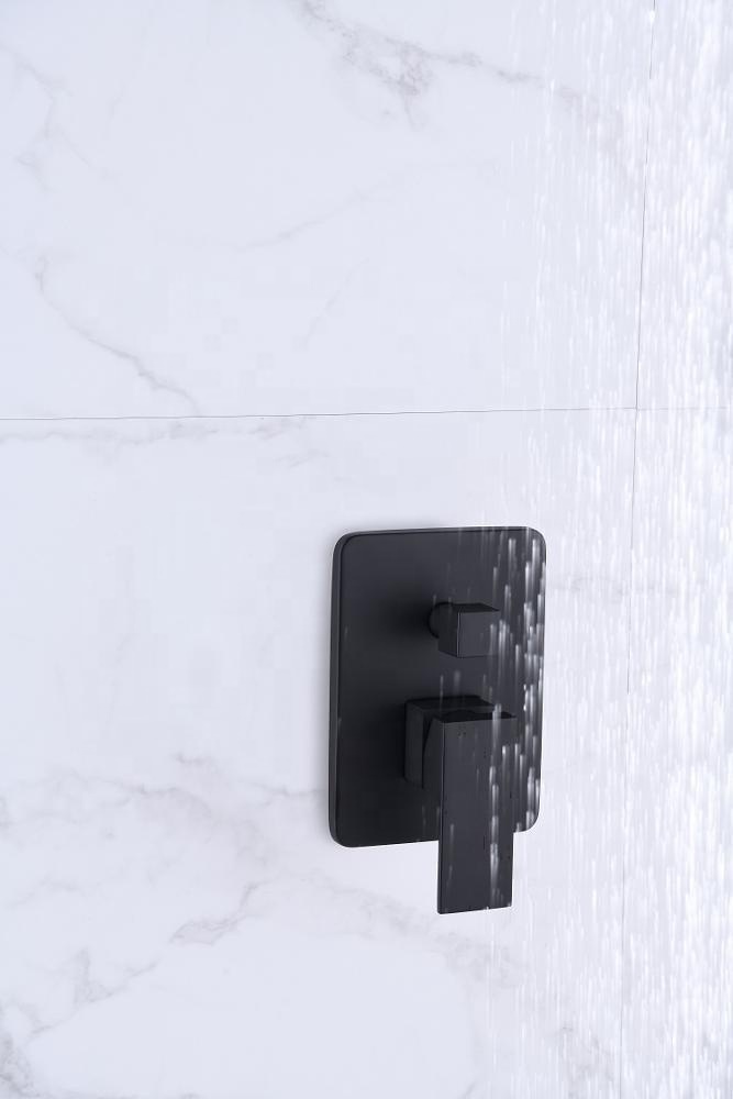 Black Shower Tub Faucet Combo Ceiling Rainfall Traditional Matt Showers Complete Large Rain Head Watermark Mixer Rail Set