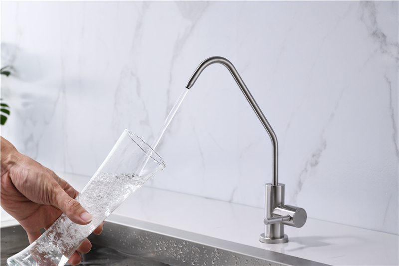 Water Purifier Kitchen Faucet For Filter Faucets Deck Mounted Mixer Brushed Tab Tap Taps Drinking Bubbler Head Sustem Ro