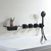 Wall Mounted Shower Mixers Water Fall Tap For Bathtub Faucets Conceal Hidden 5 Holes Bathroom Mixer Faucet Concealed Bath