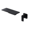 Wholesale Waterfall In Wall Bathroom Sink Basin Faucet Brass Black Water Tap