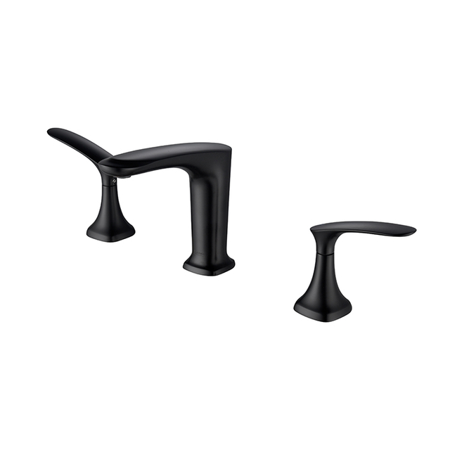 Deck Mounted 3Pcs Bathtub Faucet Set Basin Mixer Tap Bathroom Faucet 4 Color Options Hot And Cold Water