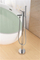 Sanitary Ware Solid Brass Chrome Finish Floor Stand Bath Filler Mixer Tap Freestanding Bathtub Faucets