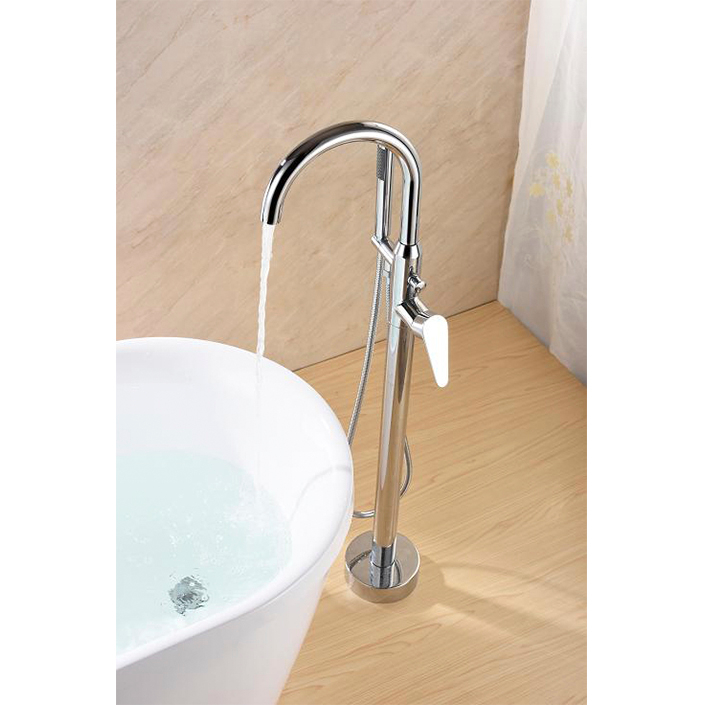New Design Floor Standing Bath Tub Brass Bathtub Faucet with Single Handle