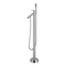Sanitary Ware Solid Brass Chrome Finish Floor Stand Bath Filler Mixer Tap Freestanding Bathtub Faucets