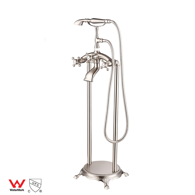 Luxury Floor Mount Bathtub Faucet, Tub Free Standing Bath Tap