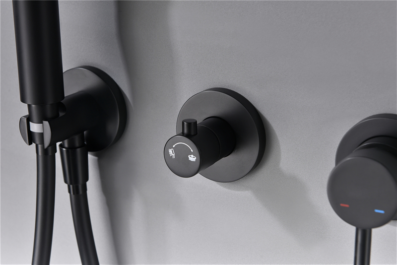 Wholesale Faucet Shower Jiangmen Adjustable Shower Head With Handshower Set 8/10/12 Inch Black Rainfall Showerhead