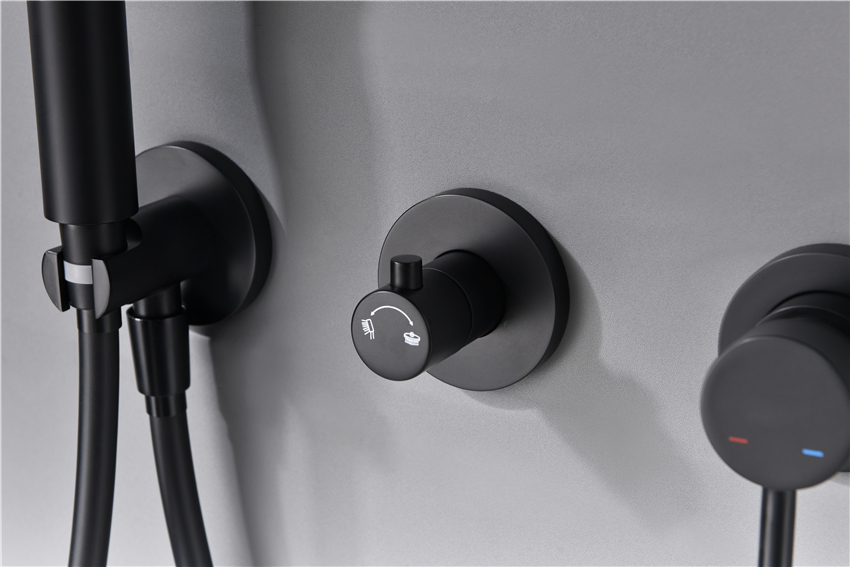 Wholesale Faucet Shower Jiangmen Adjustable Shower Head With Handshower Set 8/10/12 Inch Black Rainfall Showerhead