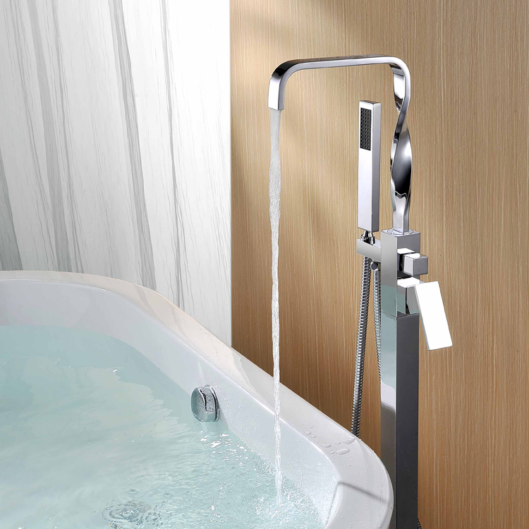 Factory Price Copper Free Standing Mixer Tap Faucet Hot for Bathtub