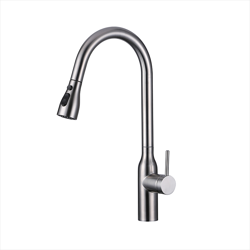 2022 New Design Stainless Steel Mixer Faucet Pull Down Kitchen Faucet Brushed Finished Mixer Tap