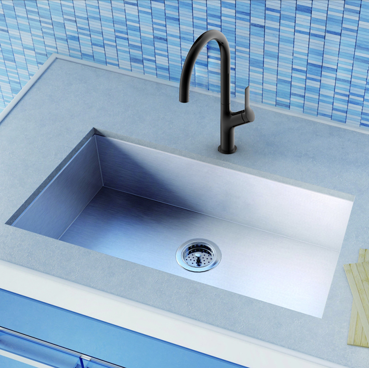 Elegant Matte Black Faucet 304 Stainless Steel Kitchen Taps Hot And Cold Water Kitchen Faucet Mixer