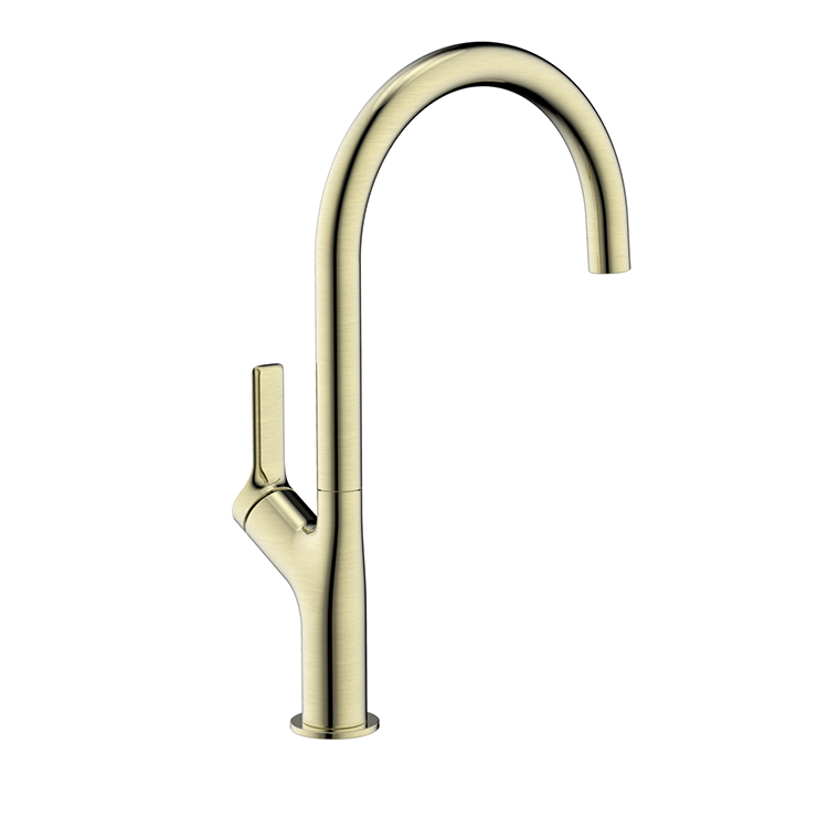 Luxury Brushed Gold Kitchen Faucet 304 Water Taps Hot And Cold Water Single Handle Kitchen Faucet