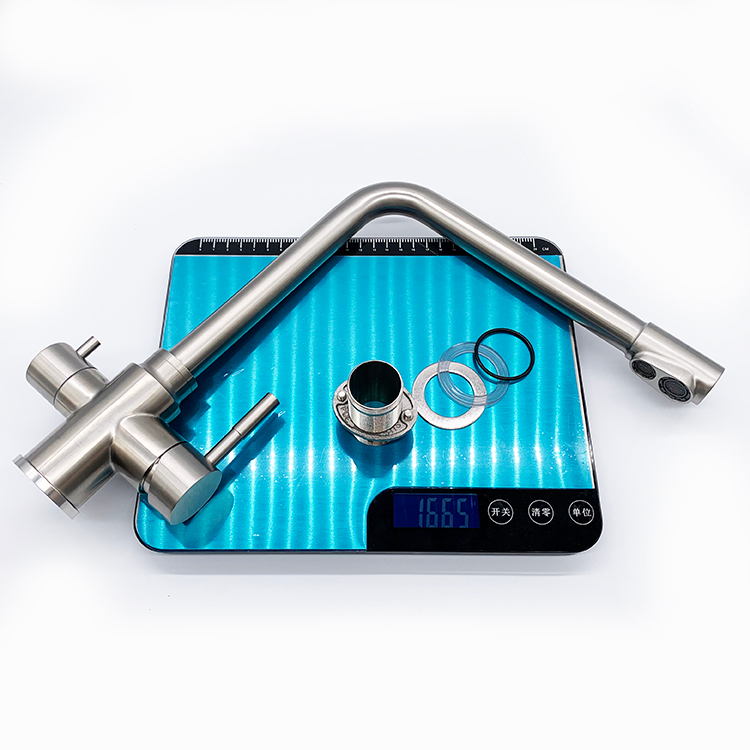 Hot Selling 3 Way Stainless Steel Water Tap Drinking Filter Water Faucet Dual Handle Water Purifier Kitchen Faucets