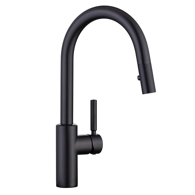 Amazon Hot Selling Kitchen Faucet Pull Down Spray Stainless Steel 304 Matte Black Kitchen Faucet