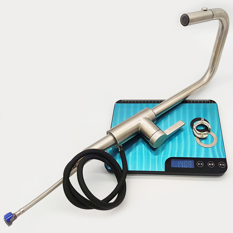 New Design 304 Steel Kitchen Faucet Hot And Cold Pull Down Kitchen Sink Faucet Brushed Sink Tap