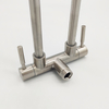 Double Tap 1 in 2 Out Any Degree Rotation Single Cold Water Sink Tap Wall Kitchen Faucet