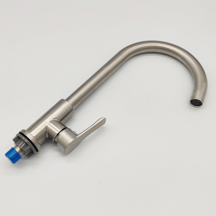 304 Stainless Steel Contemporary Style Single Cold Water Tap Kitchen Sink Faucet