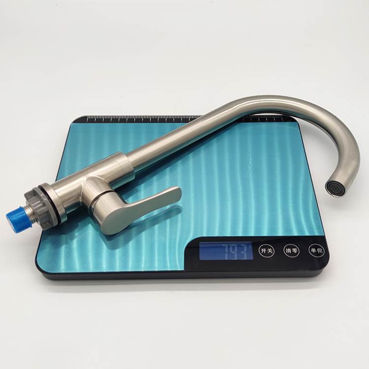 304 Stainless Steel Contemporary Style Single Cold Water Tap Kitchen Sink Faucet