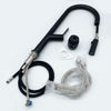 304 Stainless Steel Sink Mixer Pull-down Sprayer with High Arc Black Kitchen Faucets Mounted on Deck