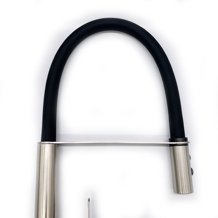 Flexible Silicone Hose Hot And Cold Water Mixer Pull Down Sprayer Tap Silicone Kitchen Faucet