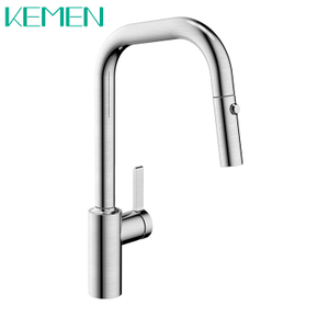 New Product Deck Mounted Pull Down Kitchen Faucet With Sprayer Stainless Steel Kitchen Sink Faucet
