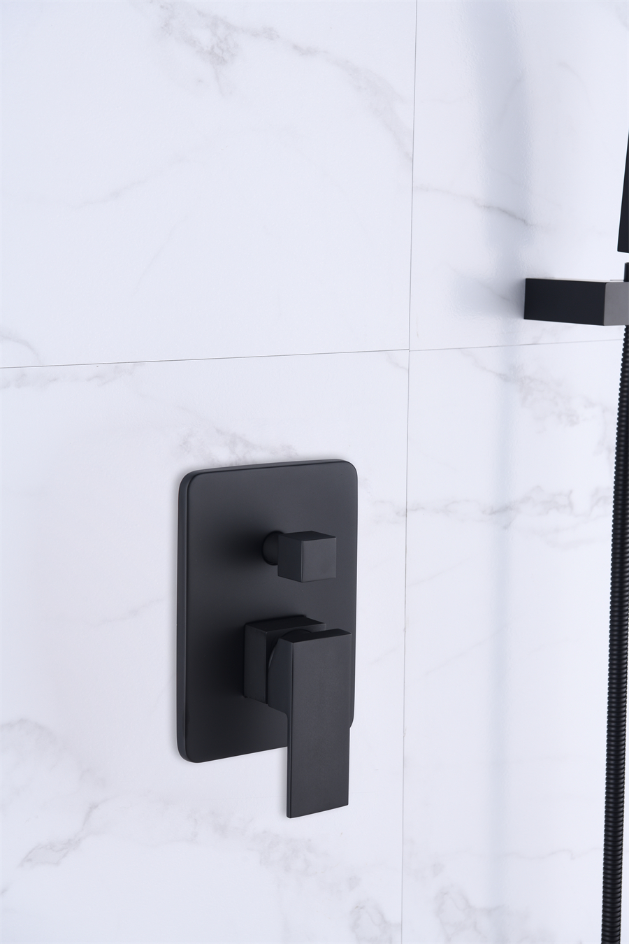 Ceiling Shower Set with Polished Body Jet System Waterfall Thermostatic Massage Raining Shower Thermostatic Faucets