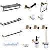 Rose Gold Black Bathroom Accessories Set Paper Holder Towel Rail 623Series