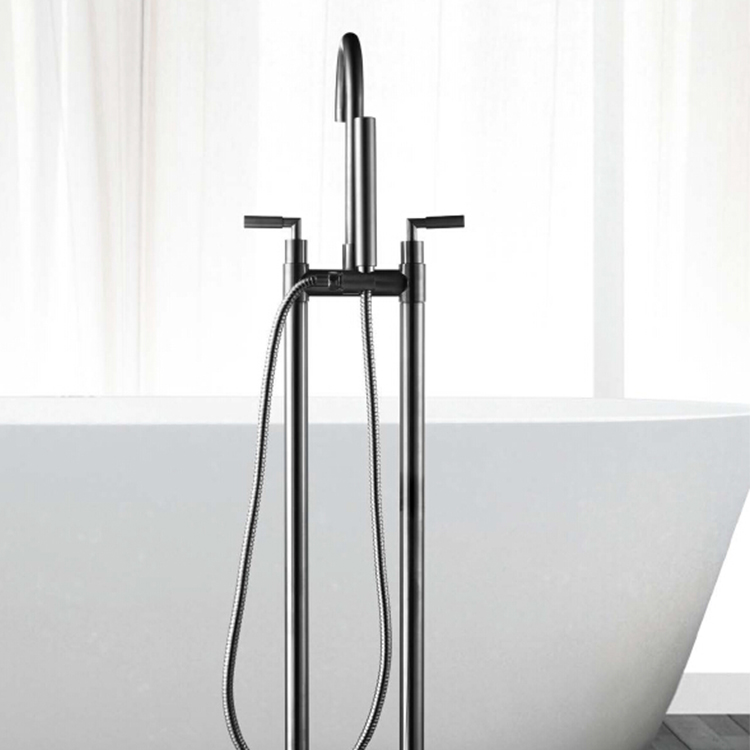 Simple Design Latest Brass Golden and Black Color Bathroom Faucet