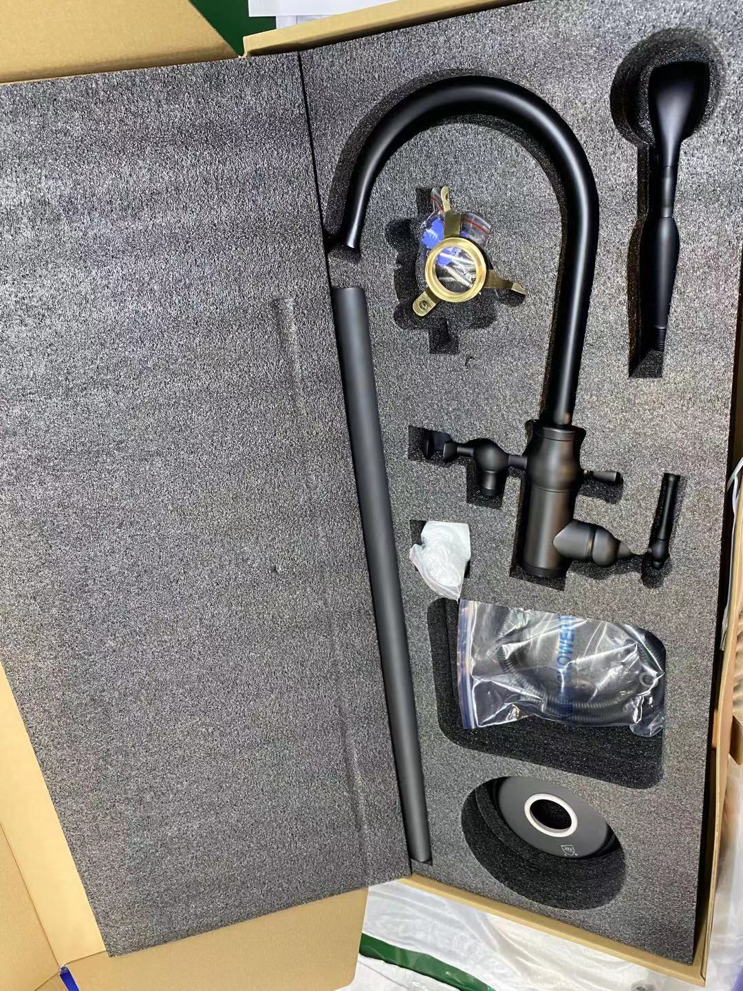  Bathroom Freestanding Bathtub Faucet Thermostatic Brass Chrome Vanity Faucet