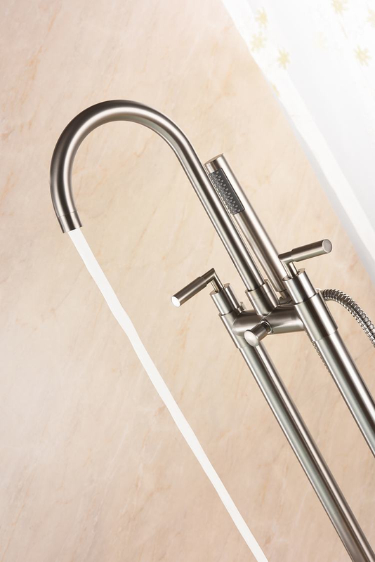 Bathtub Tap Latest Brass Thermostatic Floor-Mount Bathtub Faucet
