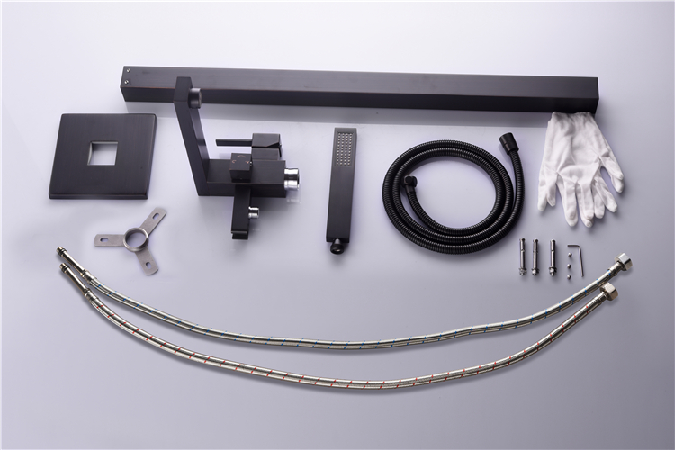 Hot Selling Matt Black Brass Shower Mixer for Villa