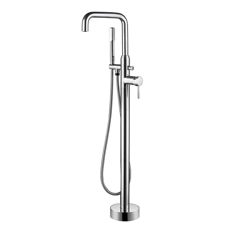 Simple Design Zinc Alloy Floor-Mount Bathtub Faucet DF-02044-3