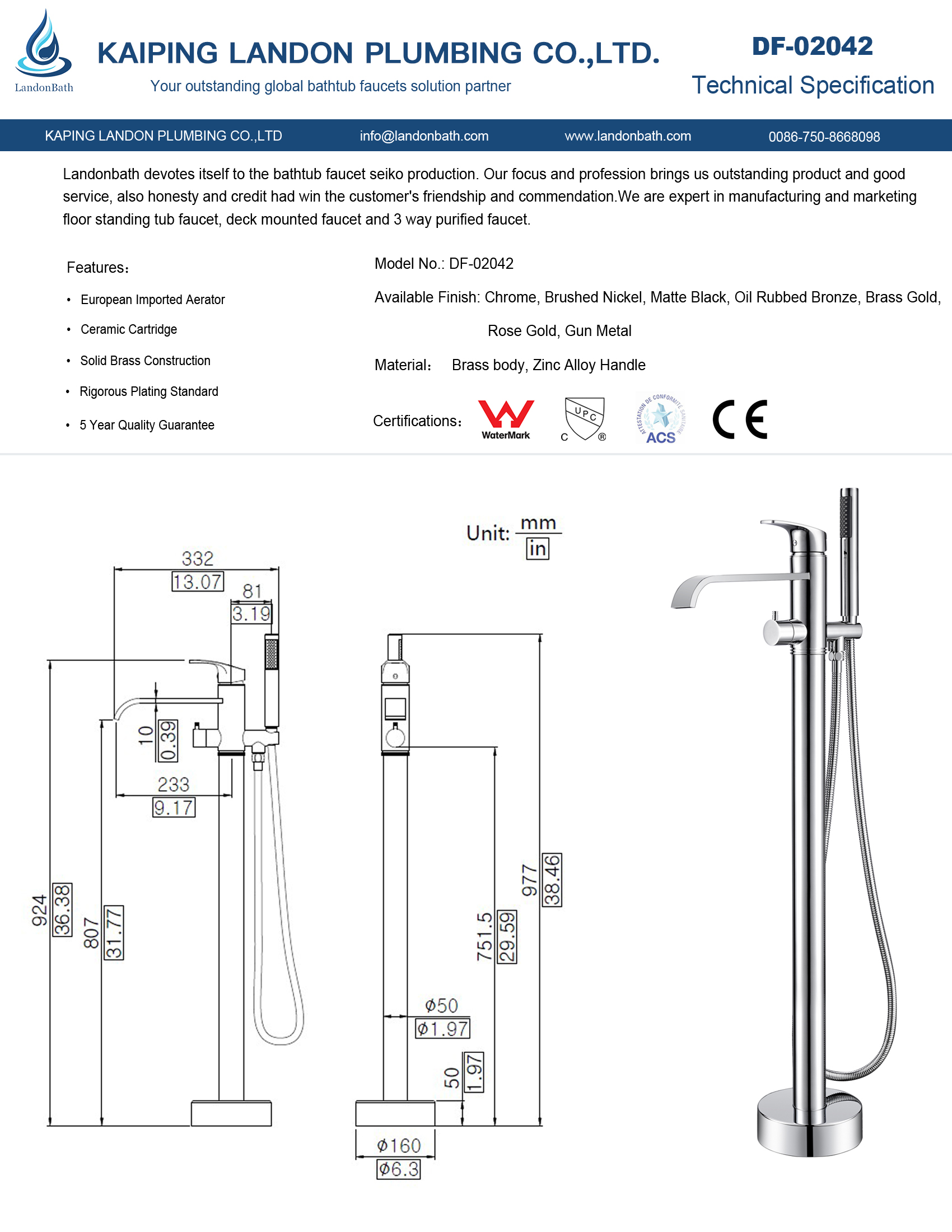 High Flow Rate Bath Filler